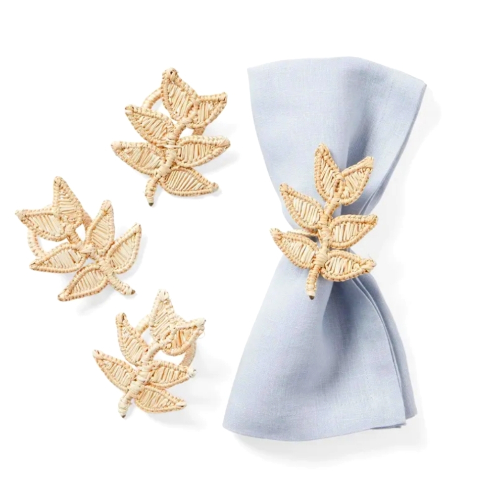 Serena & Lily Handcrafted 'Vine' Napkin rings